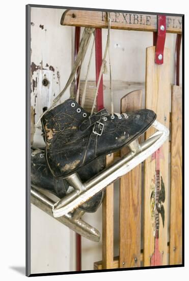 Close Up of Antique Ice Skates, Tucumcari, New Mexico, USA-Julien McRoberts-Mounted Photographic Print