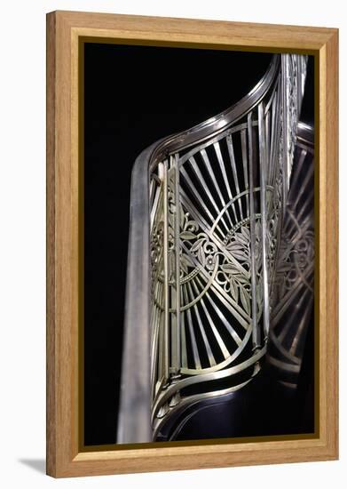Close-Up of Art Deco Stairway Metalwork, Two North Riverside Plaza, 400 West Madison Street-null-Framed Premier Image Canvas