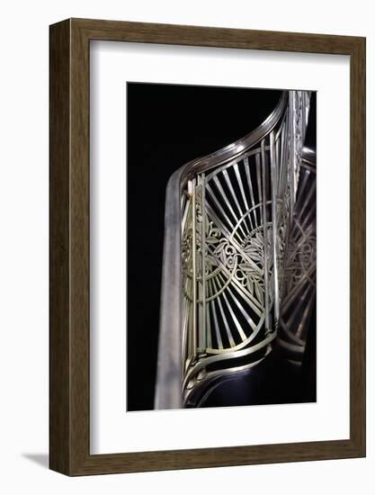 Close-Up of Art Deco Stairway Metalwork, Two North Riverside Plaza, 400 West Madison Street-null-Framed Photographic Print