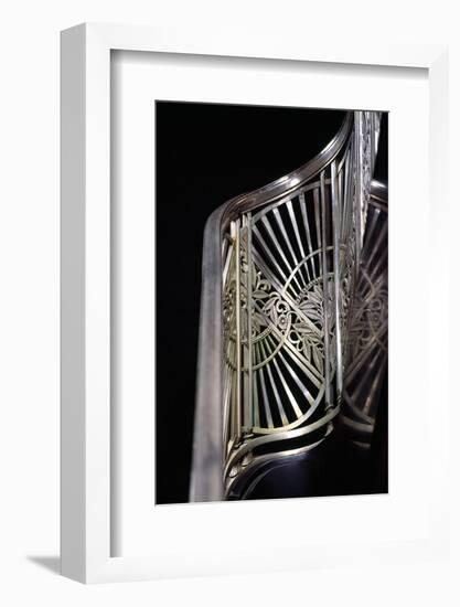 Close-Up of Art Deco Stairway Metalwork, Two North Riverside Plaza, 400 West Madison Street-null-Framed Photographic Print