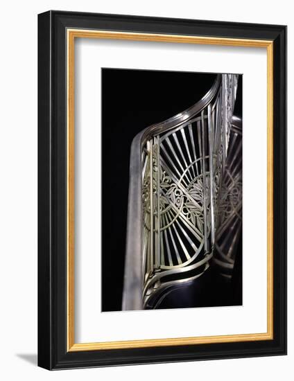 Close-Up of Art Deco Stairway Metalwork, Two North Riverside Plaza, 400 West Madison Street-null-Framed Photographic Print