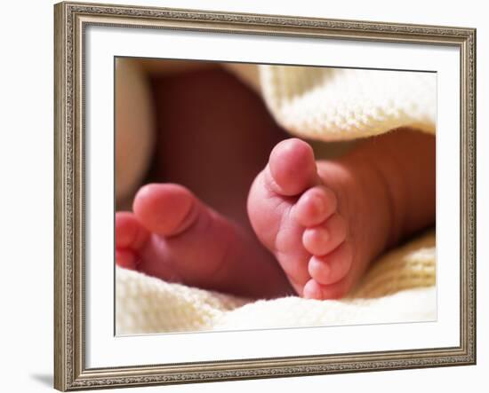 Close-up of Baby's Feet-Mitch Diamond-Framed Photographic Print