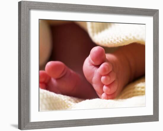 Close-up of Baby's Feet-Mitch Diamond-Framed Photographic Print