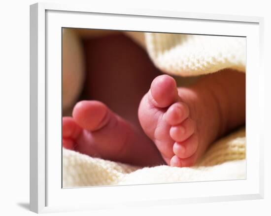 Close-up of Baby's Feet-Mitch Diamond-Framed Photographic Print