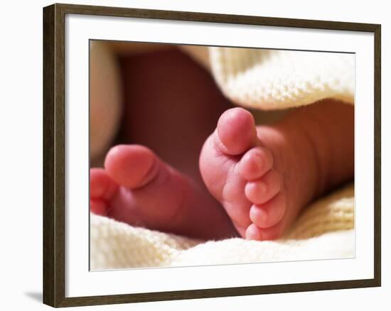 Close-up of Baby's Feet-Mitch Diamond-Framed Photographic Print