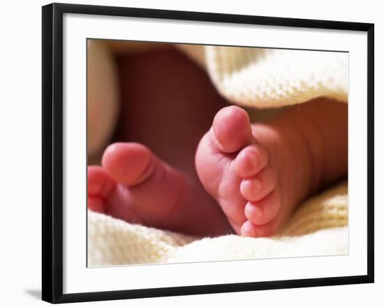 Close-up of Baby's Feet-Mitch Diamond-Framed Photographic Print