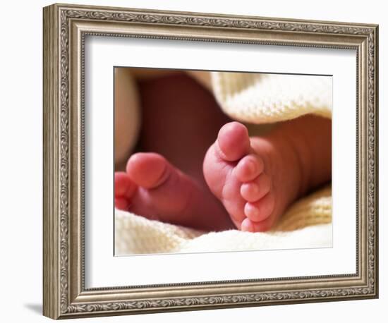 Close-up of Baby's Feet-Mitch Diamond-Framed Photographic Print