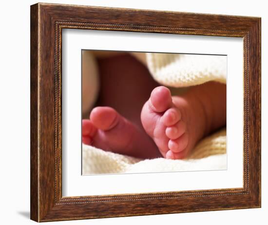 Close-up of Baby's Feet-Mitch Diamond-Framed Photographic Print