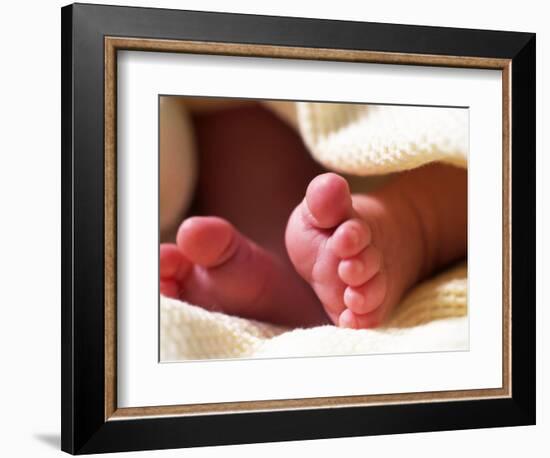 Close-up of Baby's Feet-Mitch Diamond-Framed Photographic Print