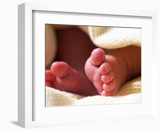 Close-up of Baby's Feet-Mitch Diamond-Framed Photographic Print