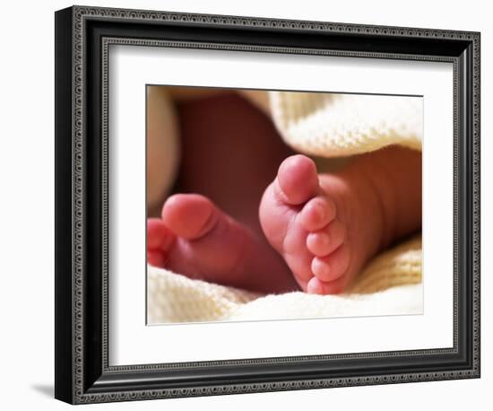 Close-up of Baby's Feet-Mitch Diamond-Framed Photographic Print