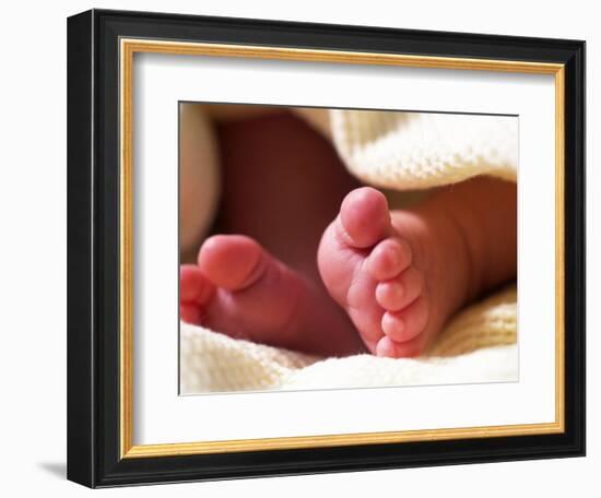 Close-up of Baby's Feet-Mitch Diamond-Framed Photographic Print