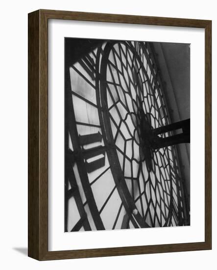 Close Up of Back of Lit Face of Big Ben-Emil Otto Hoppé-Framed Photographic Print