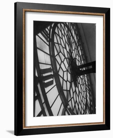 Close Up of Back of Lit Face of Big Ben-Emil Otto Hoppé-Framed Photographic Print