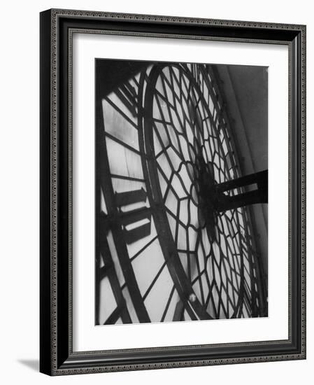 Close Up of Back of Lit Face of Big Ben-Emil Otto Hoppé-Framed Photographic Print