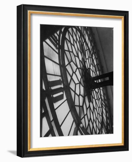 Close Up of Back of Lit Face of Big Ben-Emil Otto Hoppé-Framed Photographic Print