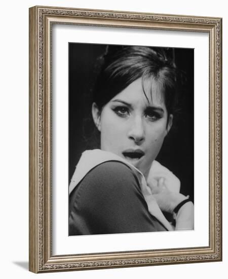 Close Up of Barbra Streisand in Scene from Stage Production "I Can Get It for You Wholesale."-George Silk-Framed Premium Photographic Print