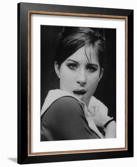 Close Up of Barbra Streisand in Scene from Stage Production "I Can Get It for You Wholesale."-George Silk-Framed Premium Photographic Print