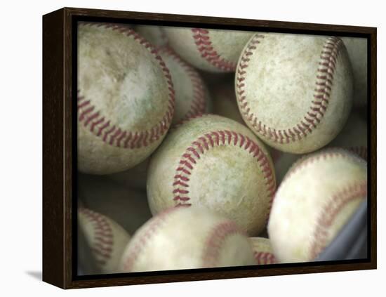 Close-up of Baseballs-null-Framed Premier Image Canvas