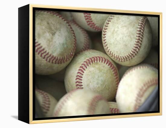 Close-up of Baseballs-null-Framed Premier Image Canvas