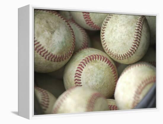 Close-up of Baseballs-null-Framed Premier Image Canvas