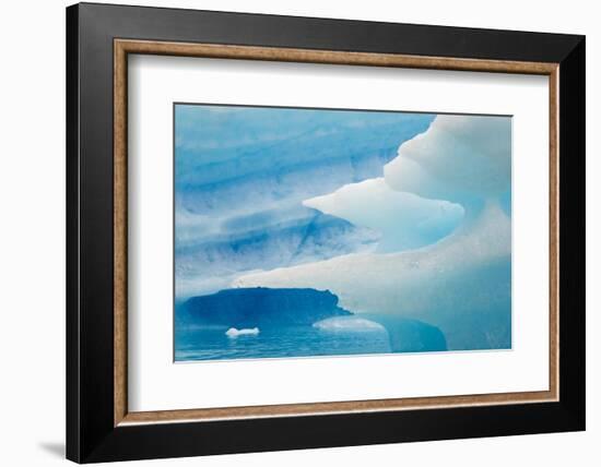 Close up of blue ice in the fjord of Narsarsuaq, Greenland-Keren Su-Framed Photographic Print