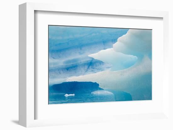 Close up of blue ice in the fjord of Narsarsuaq, Greenland-Keren Su-Framed Photographic Print