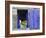 Close-Up of Blue Shutter, Window and Yellow Pansies, Villefranche Sur Mer, Provence, France-Bruno Morandi-Framed Photographic Print