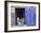 Close-Up of Blue Shutter, Window and Yellow Pansies, Villefranche Sur Mer, Provence, France-Bruno Morandi-Framed Photographic Print