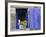 Close-Up of Blue Shutter, Window and Yellow Pansies, Villefranche Sur Mer, Provence, France-Bruno Morandi-Framed Photographic Print