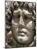 Close-Up of Carved Head, Didyma, Anatolia, Turkey, Eurasia-Christina Gascoigne-Mounted Photographic Print