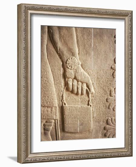 Close up of Carved Relief, Nimrud, Iraq, Middle East-Nico Tondini-Framed Photographic Print