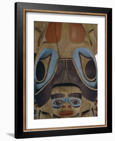 Close up of Carvings, Thunderbird Park, Victoria, British Columbia (B.C.), Canada, North America-Robert Harding-Framed Photographic Print