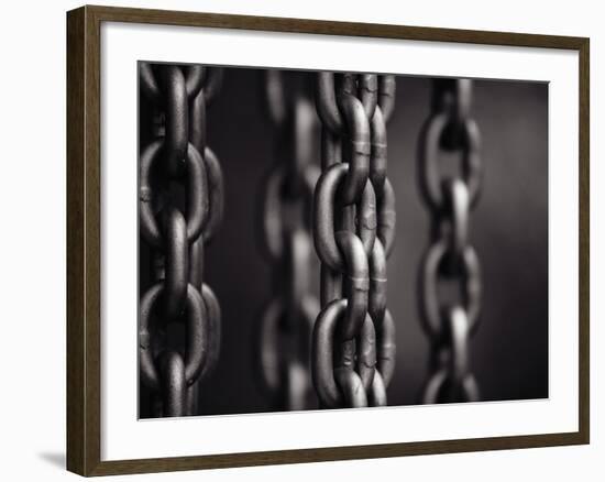 Close Up of Chain Links-David H. Wells-Framed Photographic Print