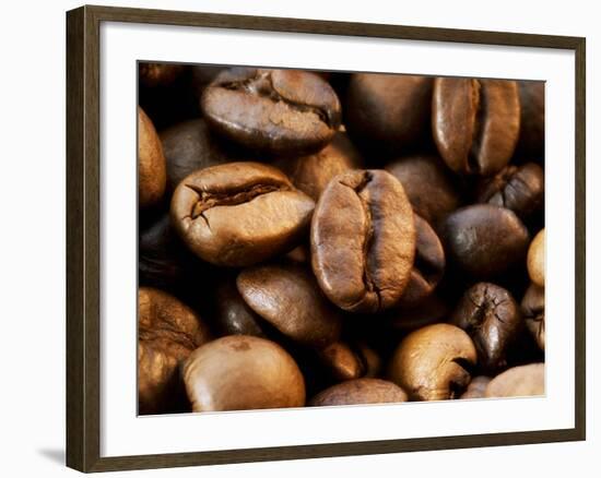 Close-Up of Coffee Beans, Filling the Picture-Dieter Heinemann-Framed Photographic Print