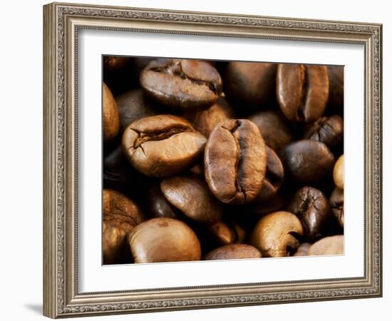 Close-Up of Coffee Beans, Filling the Picture-Dieter Heinemann-Framed Photographic Print