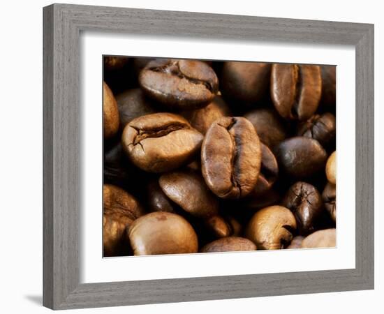 Close-Up of Coffee Beans, Filling the Picture-Dieter Heinemann-Framed Photographic Print