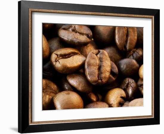 Close-Up of Coffee Beans, Filling the Picture-Dieter Heinemann-Framed Photographic Print