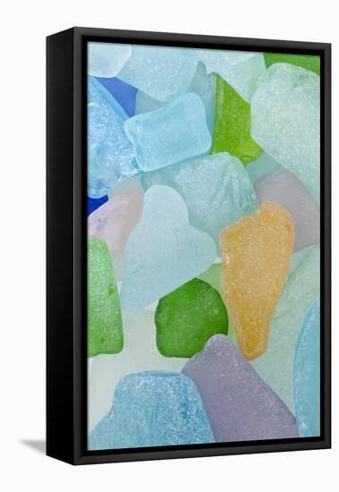 Close-Up of Colorful Beach Glass, Washington, USA-Jaynes Gallery-Framed Premier Image Canvas