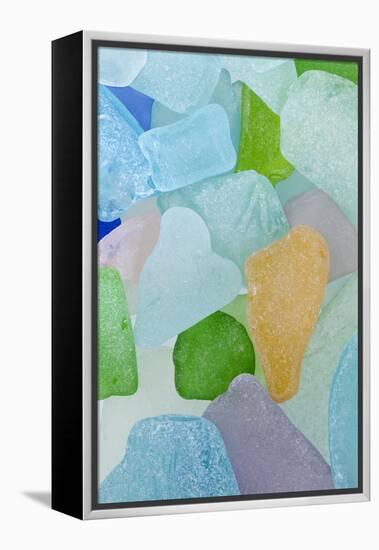 Close-Up of Colorful Beach Glass, Washington, USA-Jaynes Gallery-Framed Premier Image Canvas