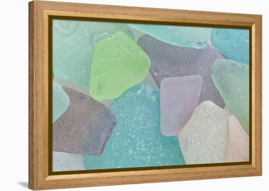 Close-Up of Colorful Beach Glass, Washington, USA-Jaynes Gallery-Framed Premier Image Canvas