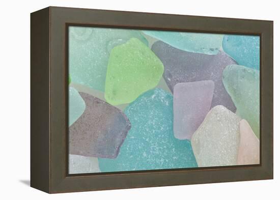 Close-Up of Colorful Beach Glass, Washington, USA-Jaynes Gallery-Framed Premier Image Canvas
