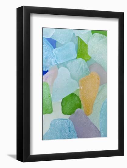 Close-Up of Colorful Beach Glass, Washington, USA-Jaynes Gallery-Framed Photographic Print