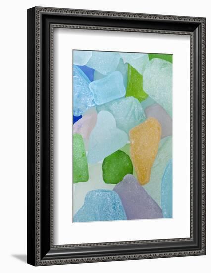 Close-Up of Colorful Beach Glass, Washington, USA-Jaynes Gallery-Framed Photographic Print