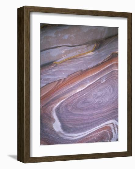 Close-Up of Coloured Sandstone from Which the Nabateans Carved Their City, Petra, Jordan-Christopher Rennie-Framed Photographic Print