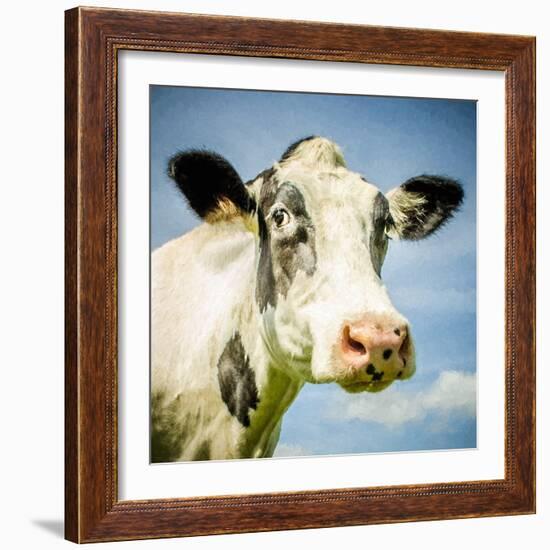 Close Up of Cow's Face-Mark Gemmell-Framed Photographic Print