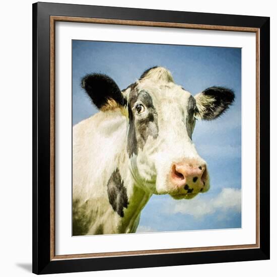 Close Up of Cow's Face-Mark Gemmell-Framed Photographic Print