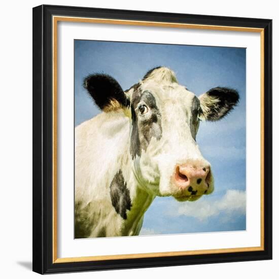 Close Up of Cow's Face-Mark Gemmell-Framed Photographic Print