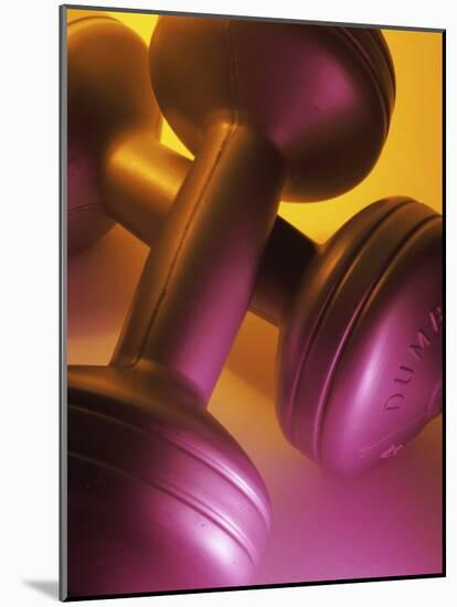 Close-up of Dumbbells-null-Mounted Photographic Print