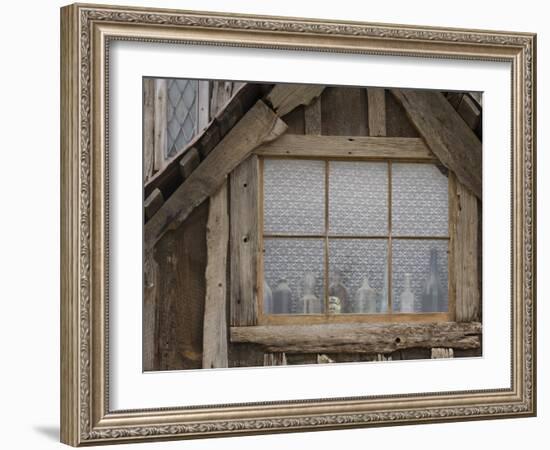 Close-Up of Dusty Bottles, Idaho City, Idaho, USA-Don Paulson-Framed Photographic Print